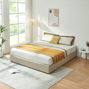 Tweepersoonsbed Nola bedframe met lattenbodem en opbergruimte [en.casa]