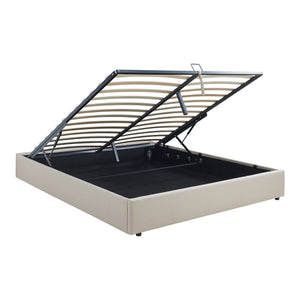 Tweepersoonsbed Nola bedframe met lattenbodem en opbergruimte [en.casa]