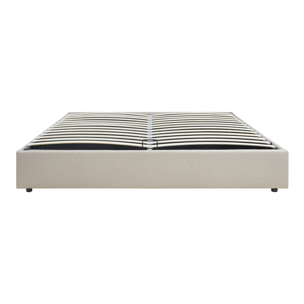 Tweepersoonsbed Nola bedframe met lattenbodem en opbergruimte [en.casa]