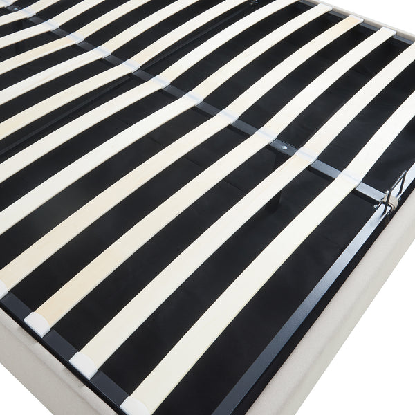 Tweepersoonsbed Nola bedframe met lattenbodem en opbergruimte [en.casa]