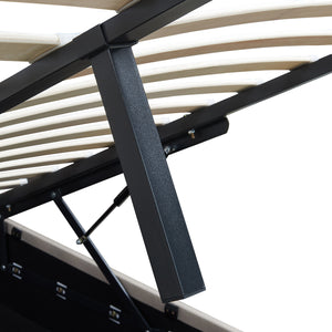 Tweepersoonsbed Nola bedframe met lattenbodem en opbergruimte [en.casa]