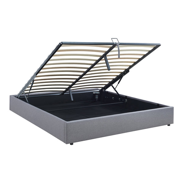 Tweepersoonsbed Nola bedframe met lattenbodem en opbergruimte [en.casa]