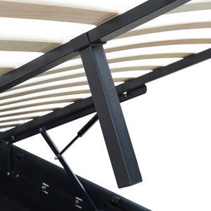 Tweepersoonsbed Nola bedframe met lattenbodem en opbergruimte [en.casa]