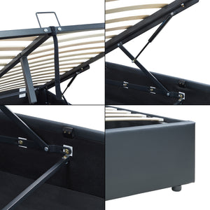 Tweepersoonsbed Nola bedframe met lattenbodem en opbergruimte [en.casa]