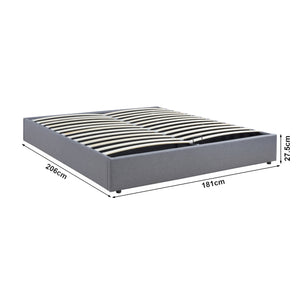 Tweepersoonsbed Nola bedframe met lattenbodem en opbergruimte [en.casa]