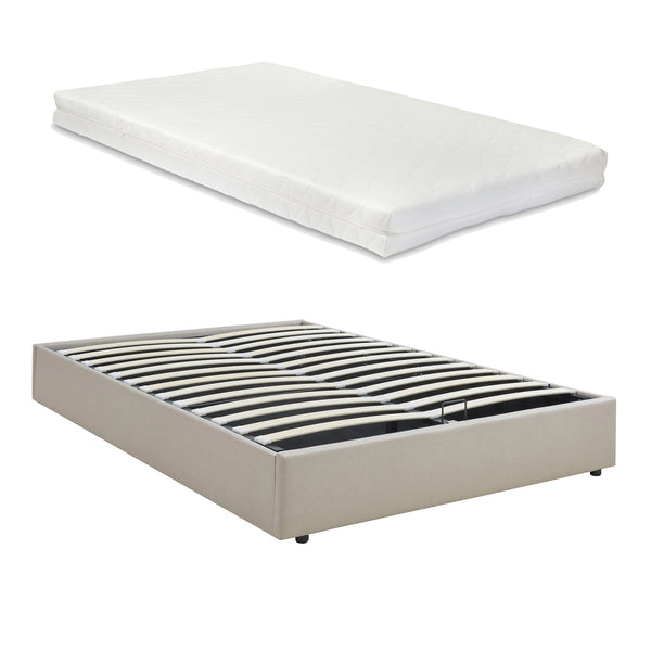 Tweepersoonsbed Nola met bedbodem en matras [en.casa]