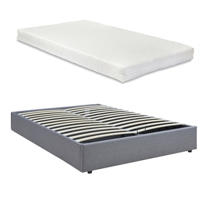Tweepersoonsbed Nola met bedbodem en matras [en.casa]