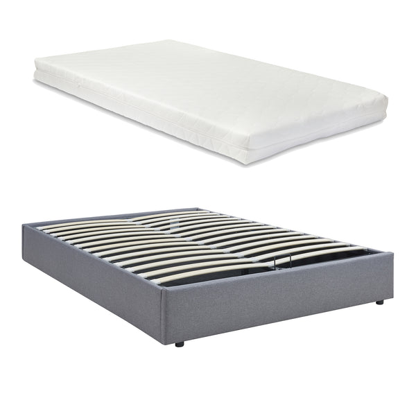 Tweepersoonsbed Nola met bedbodem en matras [en.casa]