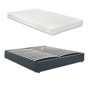 Tweepersoonsbed Nola met bedbodem en matras [en.casa]