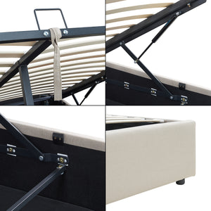 Tweepersoonsbed Nola met bedbodem en matras [en.casa]