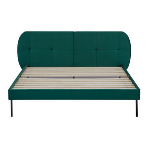 Gestoffeerd bed Porvoo met bedbodem en matras [en.casa]