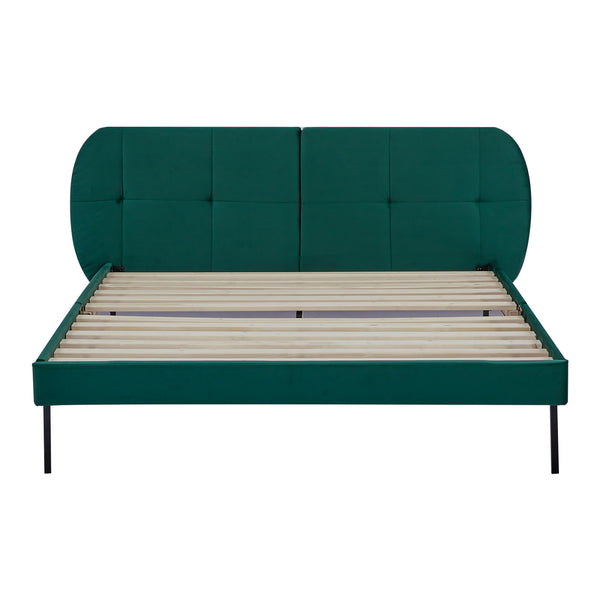 Gestoffeerd bed Porvoo met bedbodem en matras [en.casa]