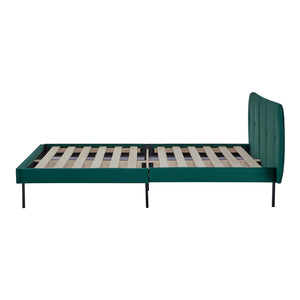 Gestoffeerd bed Porvoo met bedbodem en matras [en.casa]