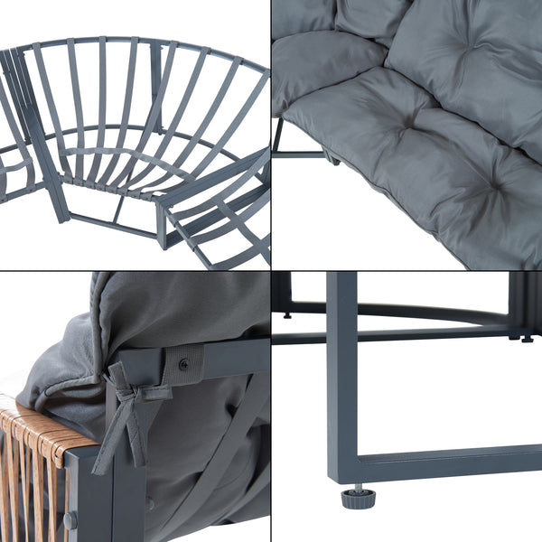 Loungeset Karg tuinset met kussens casa.pro