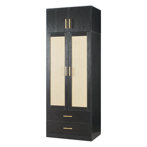 Kledingkast Larundi 216x80x52 cm met 4 deuren [en.casa]