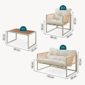 4-delige tuinset Karg loungeset casa.pro 