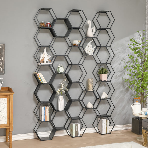 Wandrek Tand wandplankenset 32x37x19 cm [en.casa]