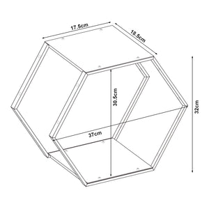 Wandrek Tand wandplankenset 32x37x19 cm [en.casa]