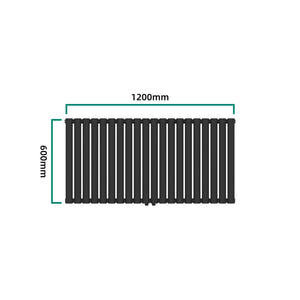 [neu.haus] Designradiator Nore 60x120x5,6 cm zwart