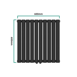 [neu.haus] Designradiator Nore 60x60x7,8 cm zwart