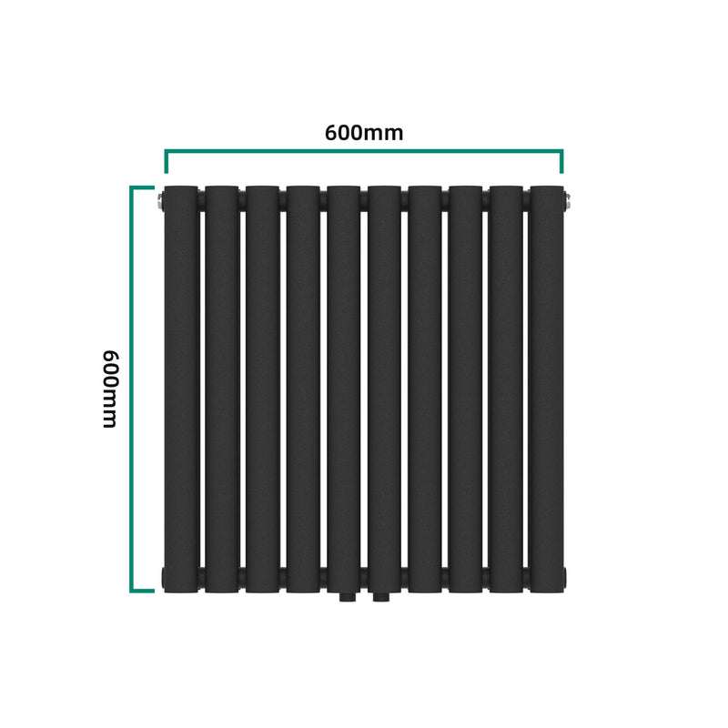 Maatschets [neu.haus] Designradiator Nore 60x60x7,8 cm zwart