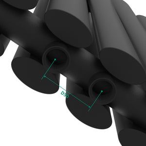 [neu.haus] Designradiator Nore 60x60x7,8 cm zwart