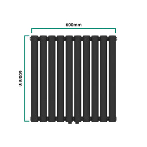 [neu.haus] Designradiator Nore 60x60x5,6 cm zwart