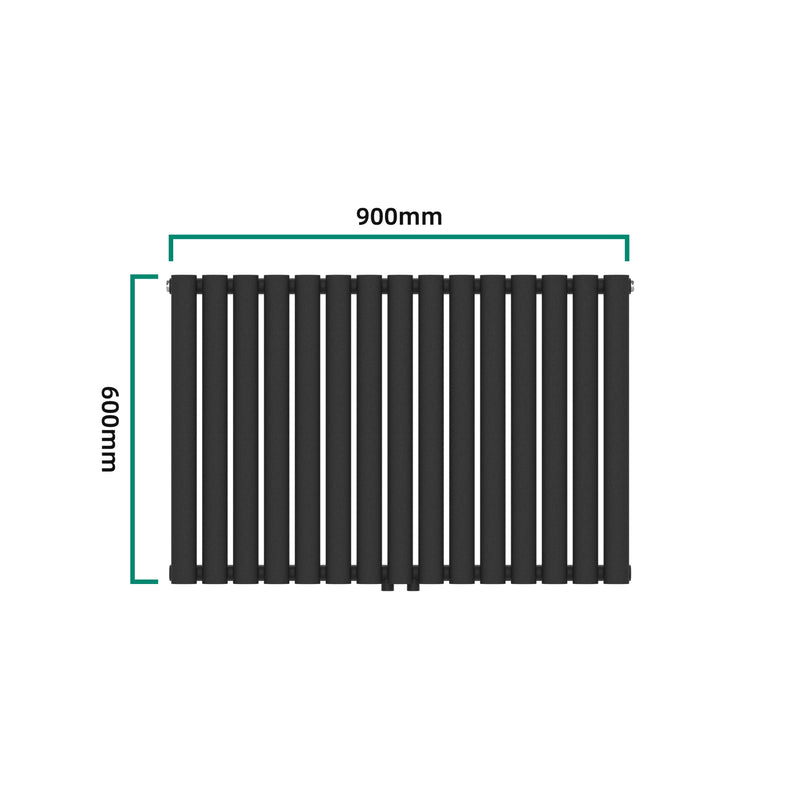 Maatschets [neu.haus] Designradiator Nore 60x90x7,8 cm zwart