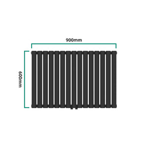 [neu.haus] Designradiator Nore 60x90x5,6 cm zwart