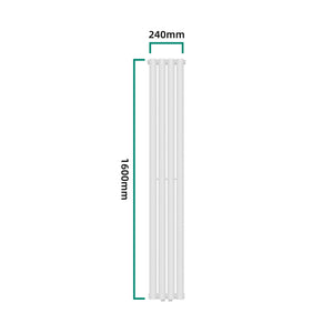 [neu.haus] Designradiator Nore 160x24x7,8 cm wit