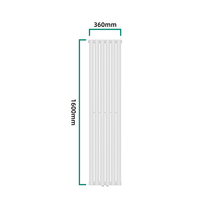 Maatschets [neu.haus] Designradiator Nore 160x36x7,8 cm wit