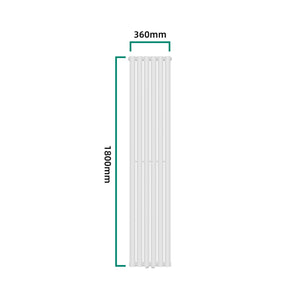 [neu.haus] Designradiator Nore 180x36x5,6 cm wit