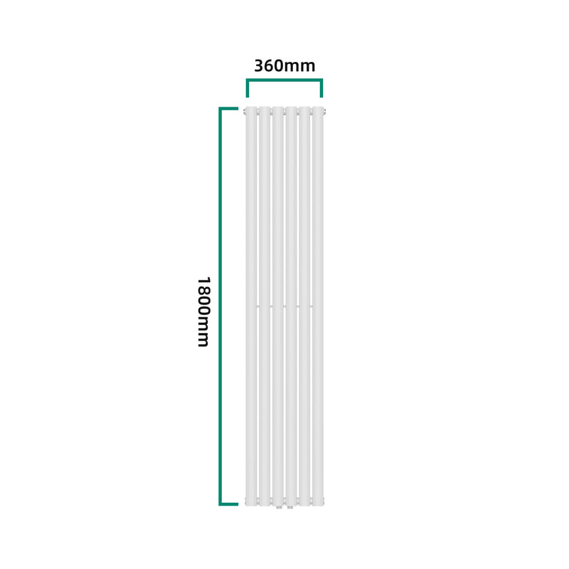 Maatschets [neu.haus] Designradiator Nore 180x36x5,6 cm wit