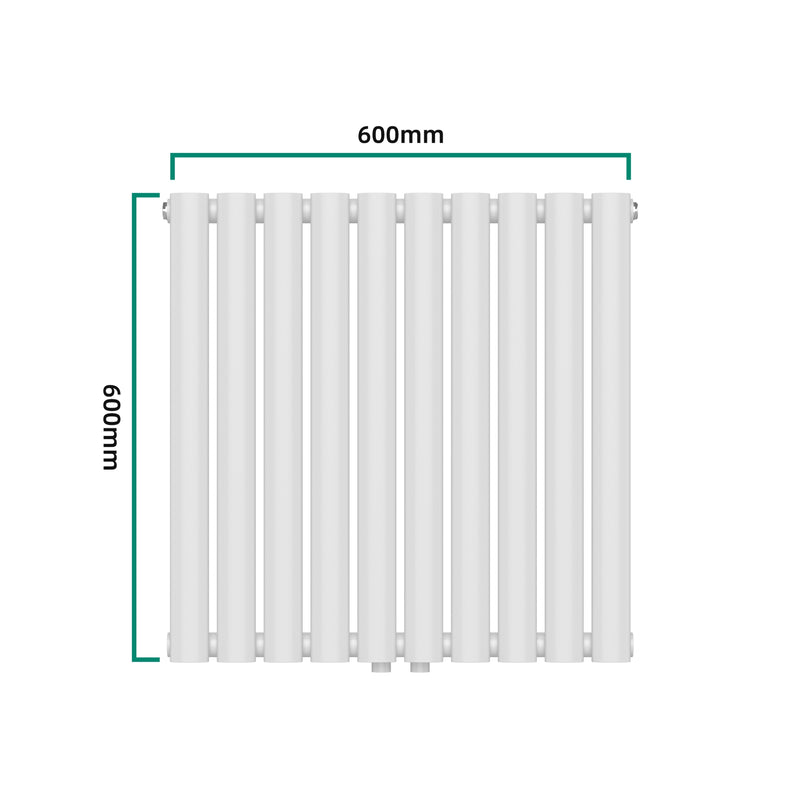 Maatschets [neu.haus] Designradiator Nore 60x60x5,6 cm wit