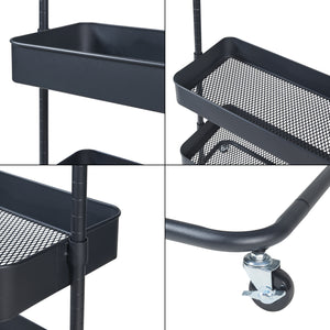 Kledingrek Kumad kapstok op wielen 174,5x58x36 cm [en.casa]