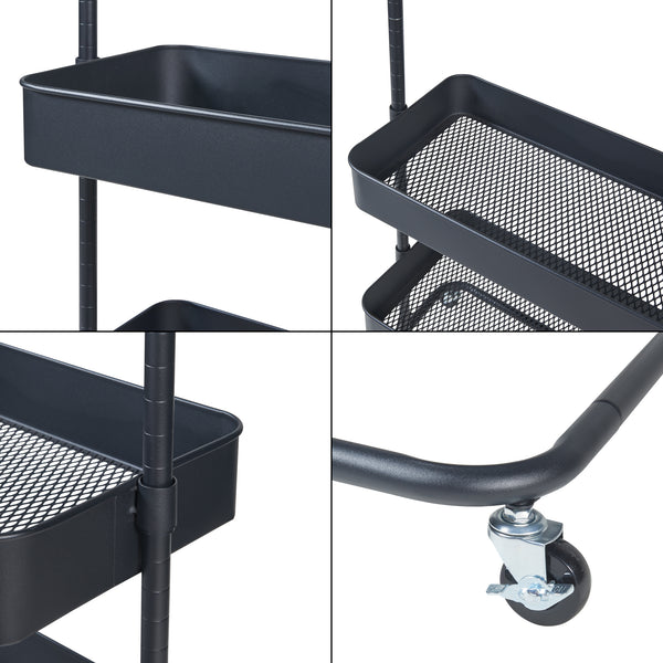 Kledingrek Kumad kapstok op wielen 174,5x58x36 cm [en.casa]