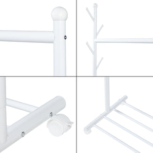 Kledingrek Snåsa kapstok op wielen 170x105x43 cm [en.casa]