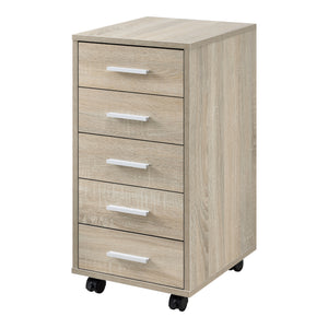Kantoorkast ladekast op wielen 63x33x38 cm - 2 kleuren