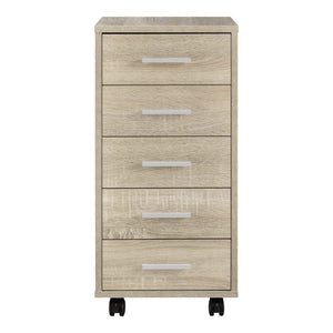 Kantoorkast ladekast op wielen 63x33x38 cm - 2 kleuren