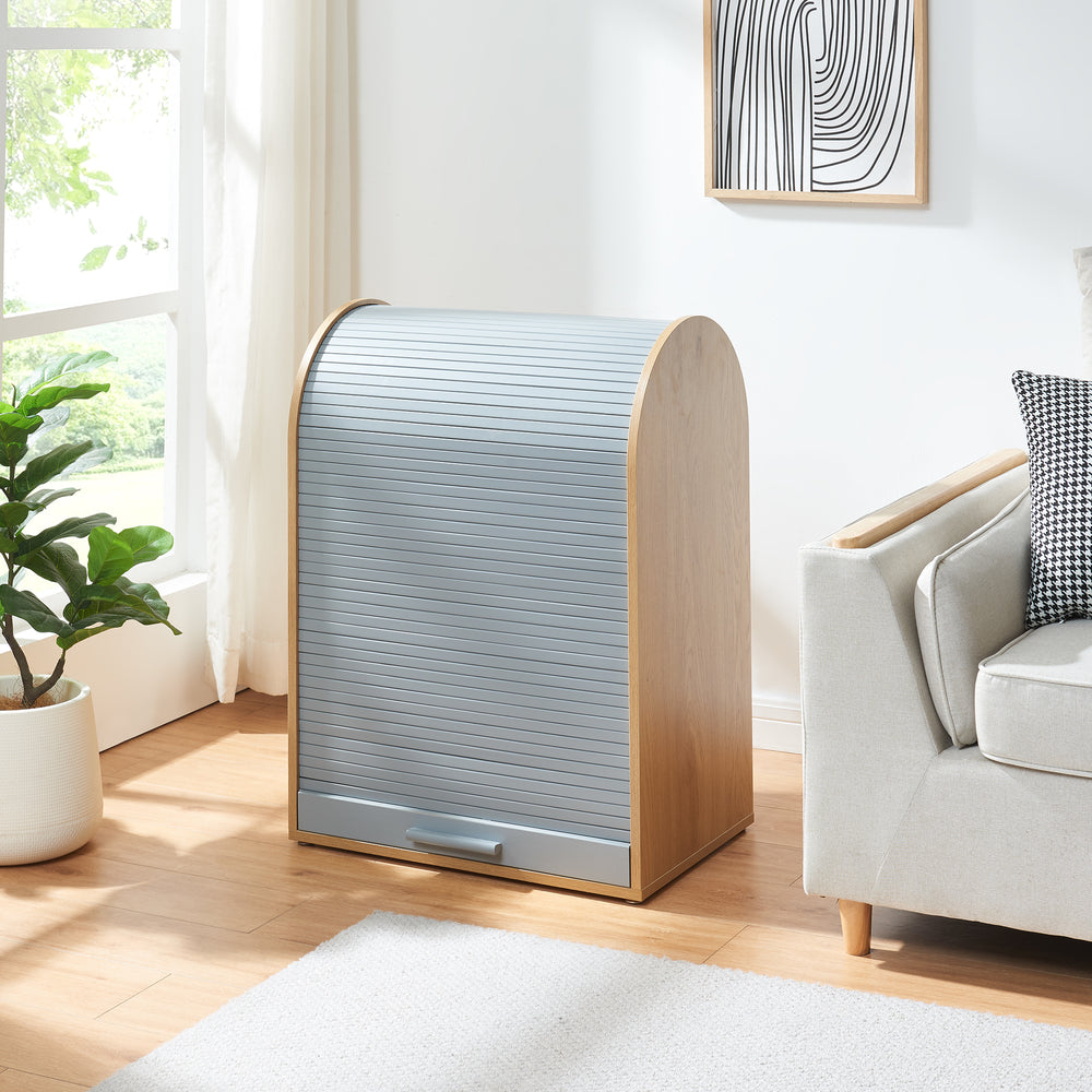 Opbergkast Kavlinge 80x60x40 cm naturel en grijs [en.casa]