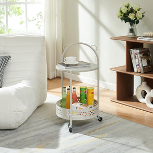 Serwagen Jässaatka staal 76x40 cm grijs [en.casa]