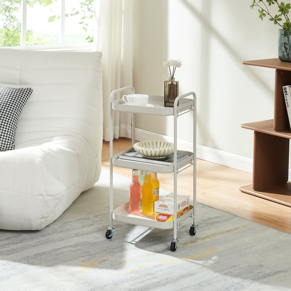 Serveerwagen Kelevn trolley 67x33x31 cm grijs [en.casa] 