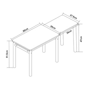 Kindertafel Skellefteå met uitschuifbaar tafelblad [en.casa]