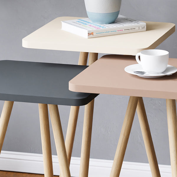 [en.casa] Bijzettafel set van 3 Hobro - 6 varianten