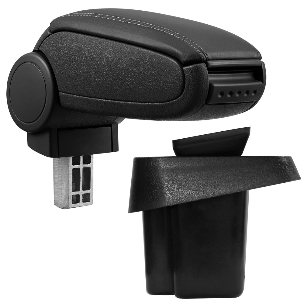 Middenarmsteun Suzuki SX4 en Fiat Sedici vanaf 2006 met opbergvak, gestoffeerd, zwart pro.tec - premiumXL