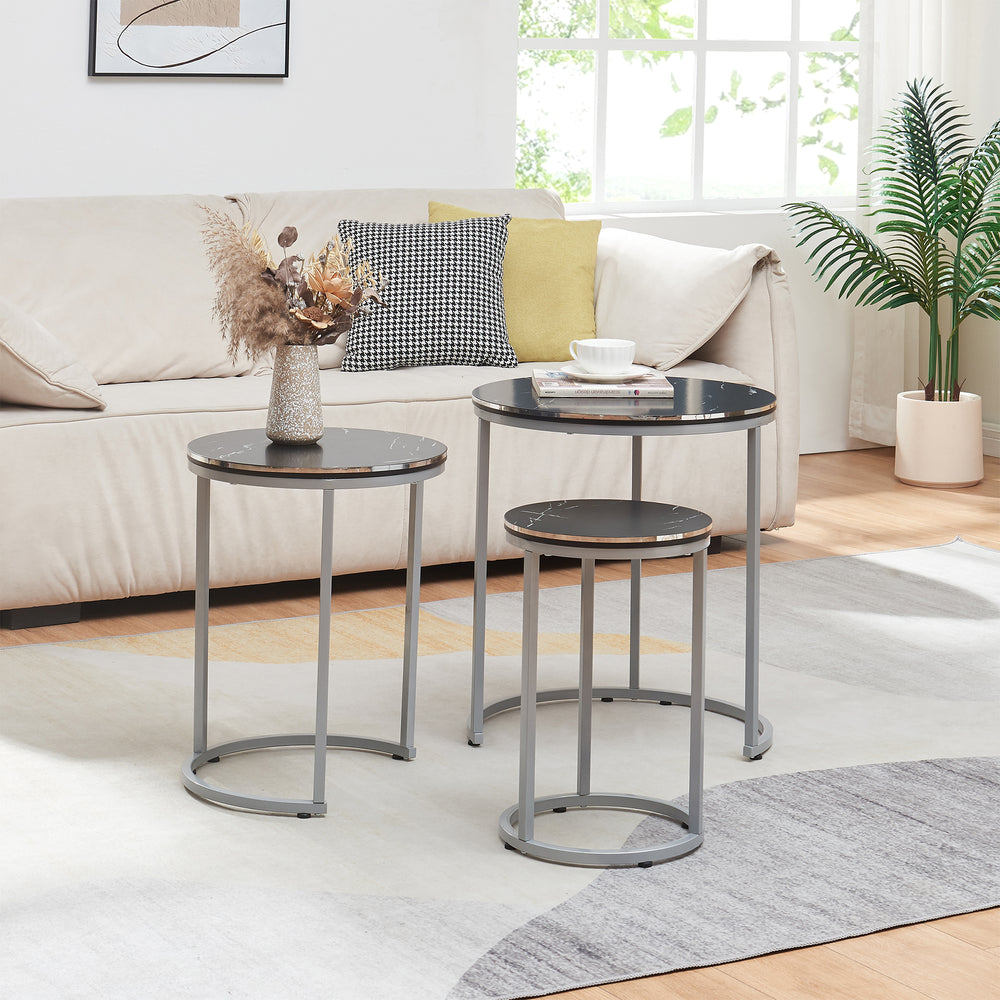 Satztisch Bornholm in 3-delige set in verschillende kleuren [en.casa] - premiumXL