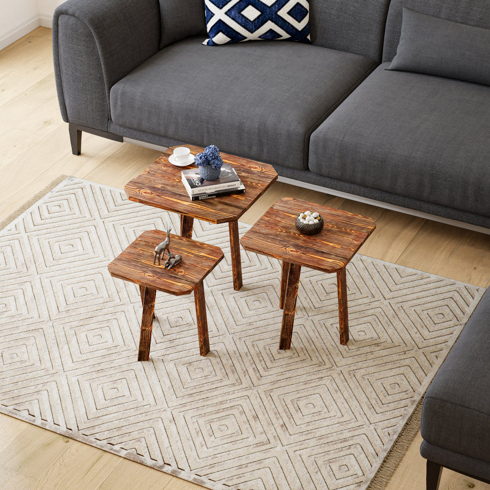 Satztisch Masku 3-delig set in verschillende kleuren [en.casa] - premiumXL