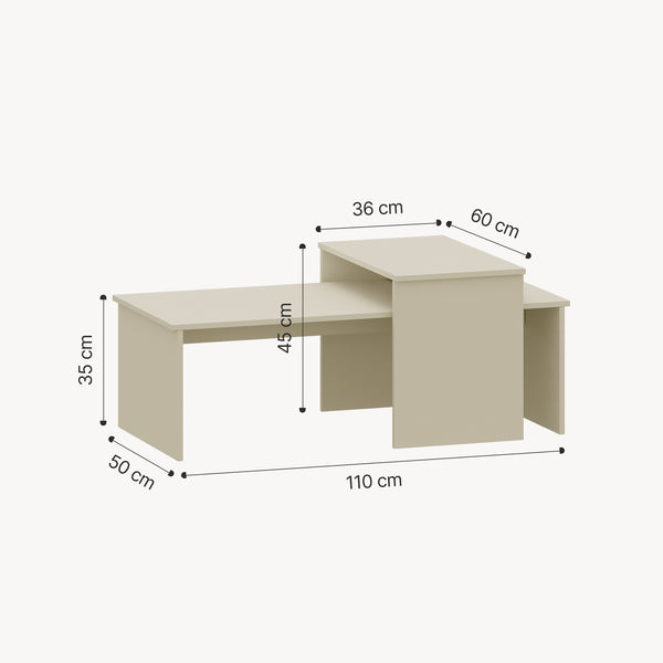 Salontafel Sotapim set van 2 [en.casa]