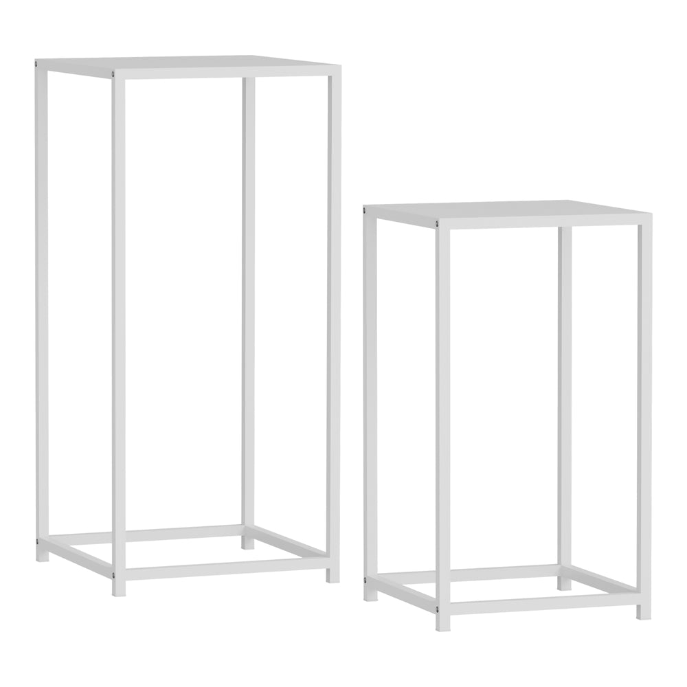 Bijzettafel Åseral 2-delig - Set zuilvorm in verschillende kleuren [en.casa] - premiumXL