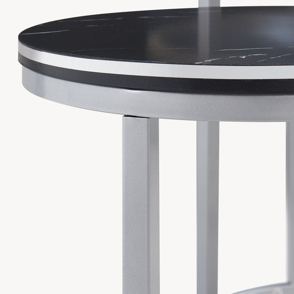 [en.casa] Bijzettafel Bornholm set van 3 rond - 2 varianten